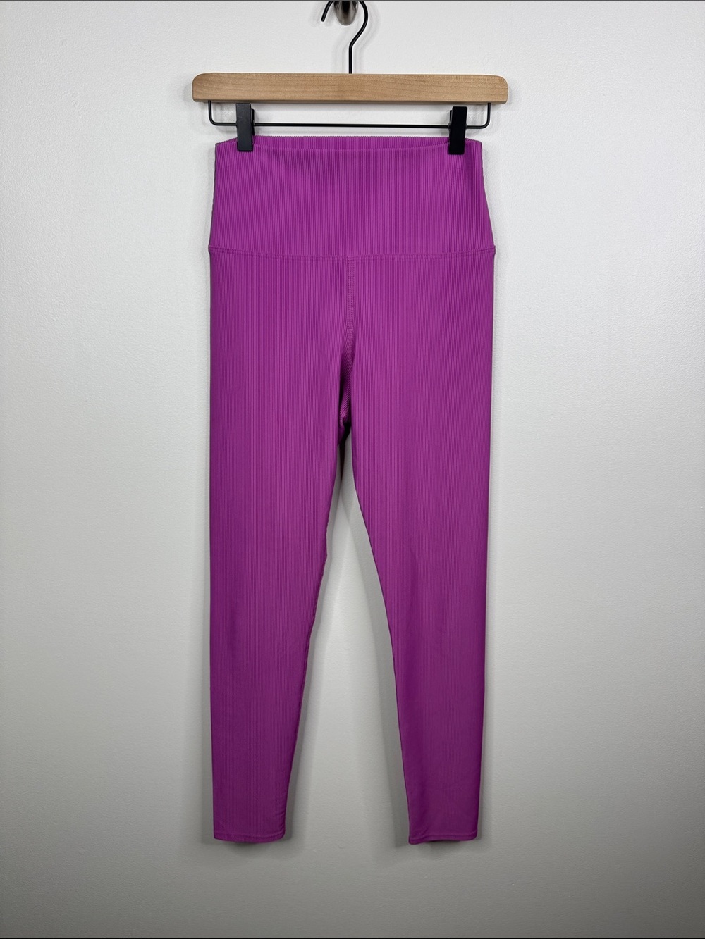 Beach Riot Ribbed Leggings Purple High Waisted Women's M Activewear Yoga Pant